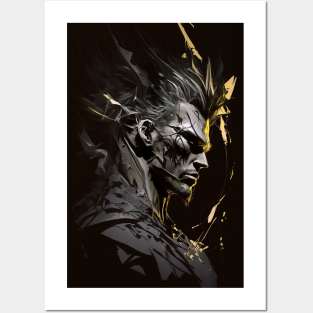 Warrior Portrait Fantasy Painting Dark Character Wild Spirit Epic Posters and Art